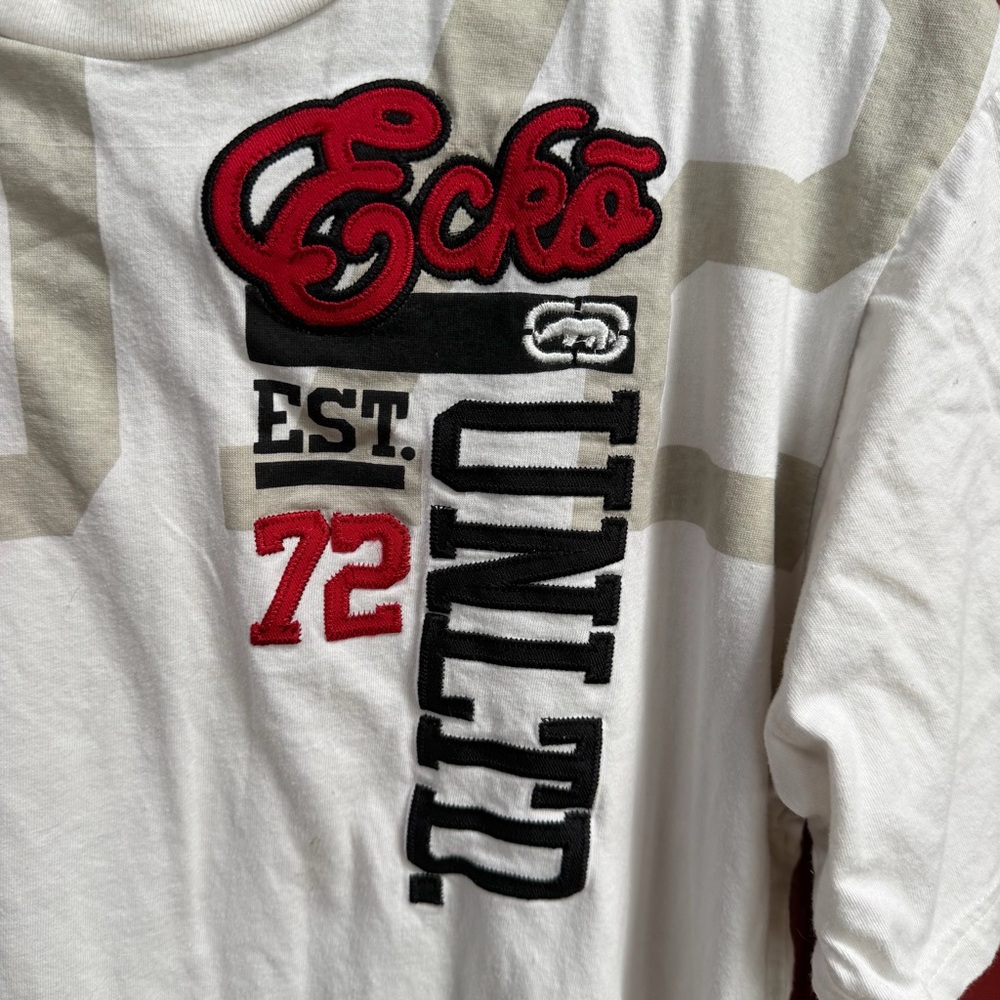 Ecko Unlimited White Short Sleeve Graphic Tee with Red & Black Accents - Picture 4 of 6